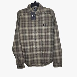 Under Armour Mens Medium Snap up UA Tradesman Flex Flannel Medium weight NEW $60